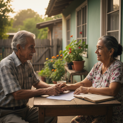 Especialista da DR Antecipaprec explicando o processo de forma clara e segura para um cliente.